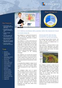 integeo Map Intelligence Key Features  Create dynamic, webbased spatial applications within hours