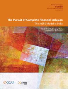 Access to Finance  Forum Reports by CGAP and Its Partners No. 4, May 2012