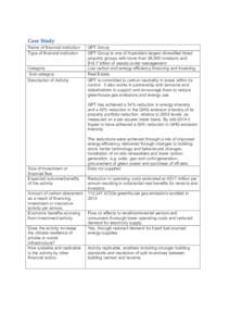 Case	
  Study	
   Name of financial institution Type of financial institution Category Sub-category Description of Activity