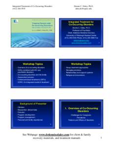 Health / Abnormal psychology / Mood disorders / Alcohol abuse / Drug addiction / HIV test / Dual diagnosis / HIV / AIDS / Psychiatry / Medicine / HIV/AIDS