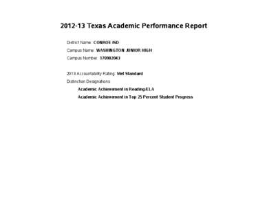 State of Texas Assessments of Academic Readiness / Conroe Independent School District / Conroe /  Texas / Grade / Texas / Education / Education in Texas