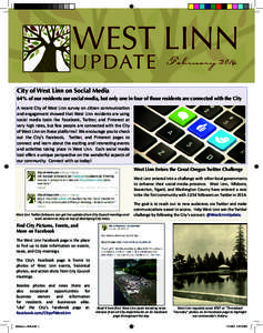 WEST LINN U P DAT E February[removed]City of West Linn on Social Media