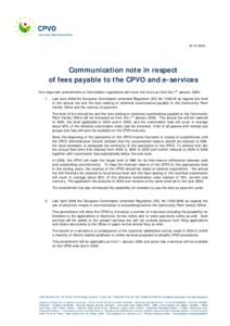 Microsoft Word - Communication note for new fees and e-services_FINAL