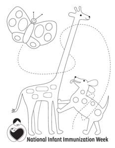 NIIW Coloring Sheet - Giraffe