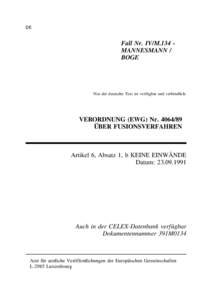 DE  Fall Nr. IV/M.134 MANNESMANN / BOGE  Nur der deutsche Text ist verfügbar und verbindlich.