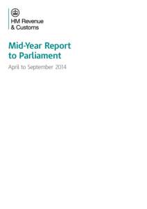 Mid-Year Report to Parliament April to September 2014