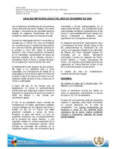 INSIVUMEH Instituto Nacional de Sismología, Vulcanología, Meteorología e Hidrología Dirección: 7ª. AVZona 13 Teléfono: Departamento de Investigación y Servicios Climáticos