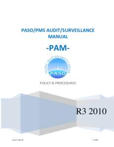 PASO/PMS AUDIT/SURVEILLANCE MANUAL -PAM-  POLICY & PROCEDURES