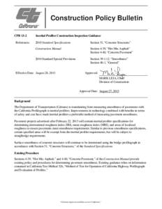 CPB 13-2 Inertial Profiler Construction Inspection Guidance