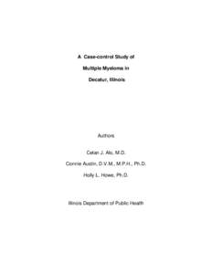 A Case-control Study of Multiple Myeloma in Decatur, Illinois Authors