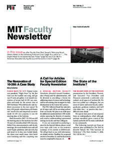 MIT Faculty Newsletter Vol. XXI No. 2, November/December 2008