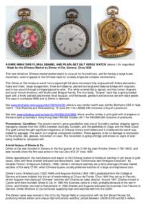 Time / Clocks / Luxury brands / Bovet Fleurier / Economic history of China / Pocket watch / Fusee / Antiquorum / Verge escapement / Horology / Watches / Measurement