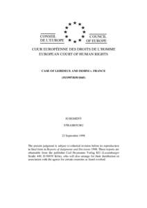 Historical revisionism / Lehideux and Isorni v. France / Jacques Isorni / Association for the Defence of the Memory of Marshal Pétain / Philippe Pétain / Jersild v. Denmark / François Lehideux / Additional Protocol to the Convention on Cybercrime / France / Article 10 of the European Convention on Human Rights / Case law