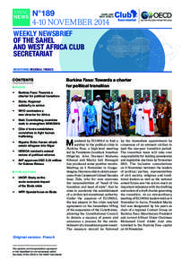 N°189 Club 4-10 NOVEMBER 2014 Secretariat SAHEL AND WEST AFRICA