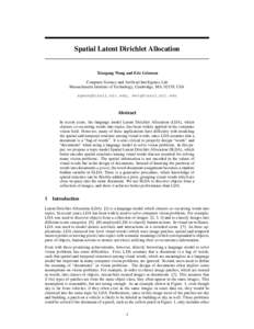 Spatial Latent Dirichlet Allocation  Xiaogang Wang and Eric Grimson