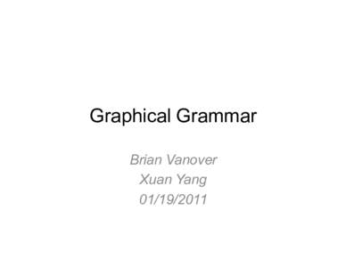 Graphical Grammar Brian Vanover Xuan Yang[removed]  Build a plot