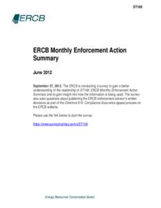 Microsoft Word - ST108 Monthly Enforcement Action Summary June 2012 Final.doc