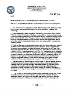 Small Business Administration / Central Intelligence Agency / Government / Public administration / Politics of the United States / Government procurement in the United States / United States administrative law / Federal Acquisition Regulation