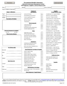 Occupational Health Laboratory  Print Form Submit by Email