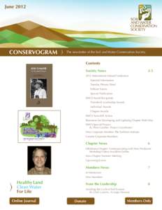 June[removed]CONSERVOGRAM The newsletter of the Soil and Water Conservation Society