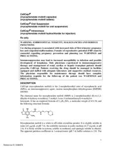 CellCept  (mycophenolate mofetil capsules) (mycophenolate mofetil tablets)