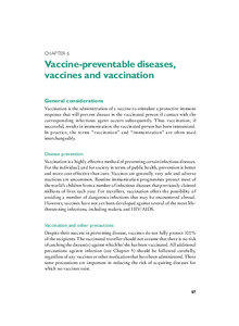 CHAPTER 6. VACCINE-PREVENTABLE DISEASES, VACCINES AND VACCINATION  CHAPTER 6
