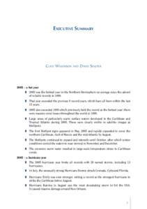 Executive Summary  Clive Wilkinson and David Souter 2005 – a hot year zx 	 2005 was the hottest year in the Northern Hemisphere on average since the advent