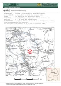 LANDESERDBEBENDIENST  Erdbebenmeldung ERDBEBEN BEI : Albstadt, Zollernalbkreis, Baden-Württemberg DATUM/UHRZEIT : amum 19:16 Uhr Ortszeit (MEZ) STÄRKE