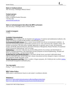 Microsoft Word - UMich_MDMPHdirectorydraftMichigan.doc