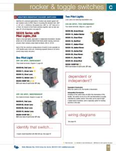 rocker & toggle switches c1 weather-resistant rocker switches Switches for universal applications. Contact area sealed against dirt and moisture entry to IP66. Snap-in mounting fits standard hole .830