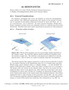 Quantum field theory / Scattering / Relativistic Breit–Wigner distribution / Resonance / Acoustic resonance / CLEO / Unitarity / Physics / Particle physics / Quantum mechanics