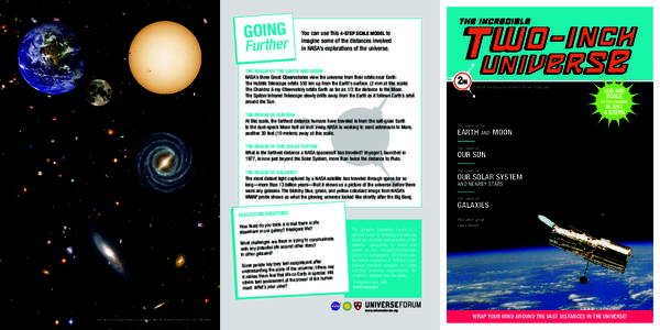 GOING  Further You can use this 4-STEP SCALE MODEL to imagine some of the distances involved