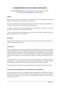 Microsoft Word - Sustainable odour control in urban environments - TGP revision v1.doc