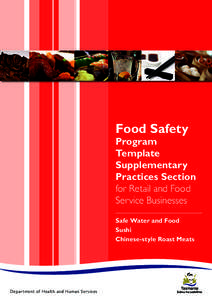 Food Safety  Program Template Supplementary Practices Section