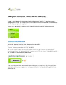 Adding new webservice connector to the RMP library - Google Docs