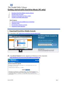 Getting Started with Overdrive Music - PC only