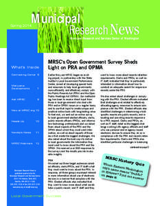 Municipal  Research News Spring 2014