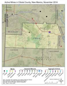 Active Mines in Cibola County, New Mexico, November[removed]ARI ZO NA u