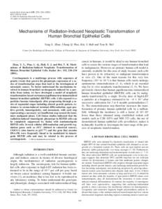 RADIATION RESEARCH  155, 230–[removed][removed] $5.00 q 2001 by Radiation Research Society.