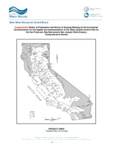 Supplemental Notice of Preparation and Notice of Scoping Meeting for Environmental Documentation for the Update and Implementation of the Water Quality Control Plan for the San Francisco Bay/Sacramento-San Joaquin Delta 