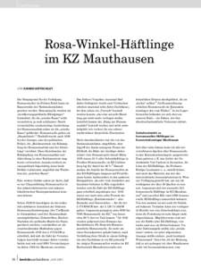 mauthausen  Rosa-Winkel-Häftlinge im KZ Mauthausen VON RAINER HOFFSCHILDT