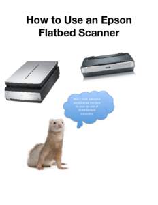 How to Use an Epson Flatbed Scanner Man	
  I	
  wish	
  someone	
   would	
  show	
  me	
  how	
   to	
  scan	
  on	
  one	
  of	
  