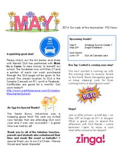 2014 Our Lady of the Assumption PTO News  Upcoming Events!