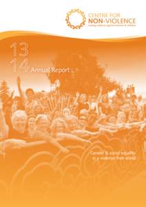 Annual Report  Image courtesy of The Bendigo Advertiser Gender & social equality in a violence free world