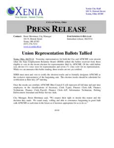 Microsoft Word[removed]PRS RLS Union Representation Ballots Tallied