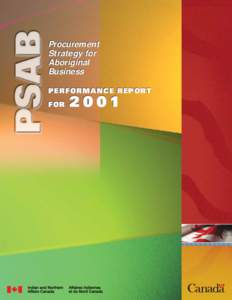 Procurement Strategy for Aboriginal Business PERFORMANCE REPORT FOR