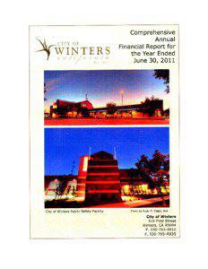 CITY OF WINTERS CALIFORNIA COMPREHENSIVE ANNUAL FINANCIAL REPORT