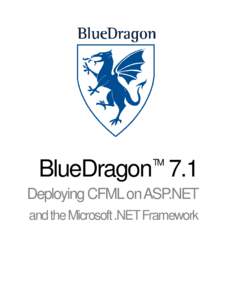 Deploying CFML on ASP.NET Using BlueDragon