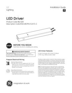 GE Indoor LED Architectural Lighting Fixtures Tetra Driver Installation Guide | ARCH048