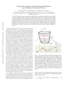 Composition Variation and Underdamped Mechanics near Membrane Proteins and Coats S. Alex Rautu,1 George Rowlands,1 and Matthew S. Turner1, 2 1  arXiv:1407.1672v1 [cond-mat.soft] 7 Jul 2014